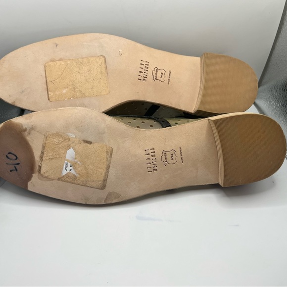 Stuart Weitzman Dandy Wingtip Black Leather Clear Vinyl Oxfords 7N Spain Womens - Picture 6 of 8